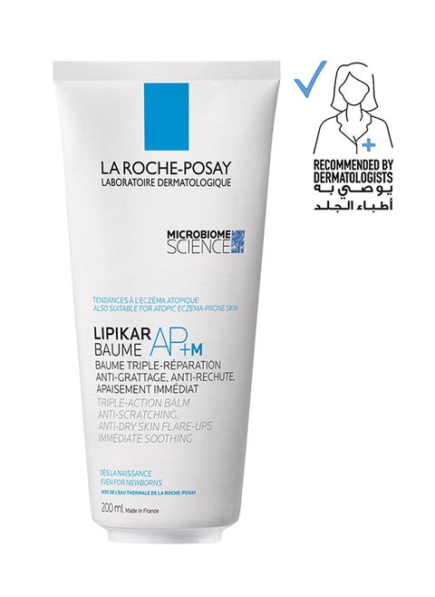 Lipikar Baume AP+M Triple Action Balm For Dry And Eczema-Prone Skin, 200 ML