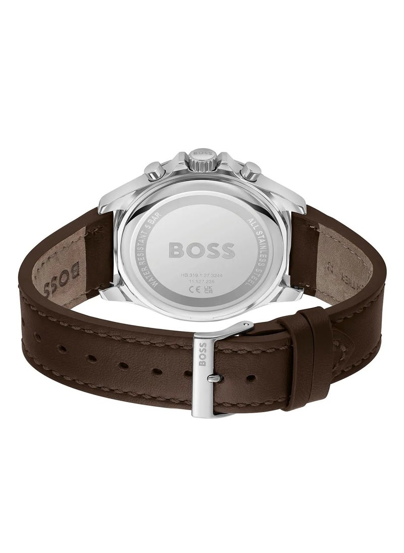 HUGO BOSS BOSS Hugo Men's Quartz Analog Watch with Stainless Steel Strap 1514098, brown  - Image 3