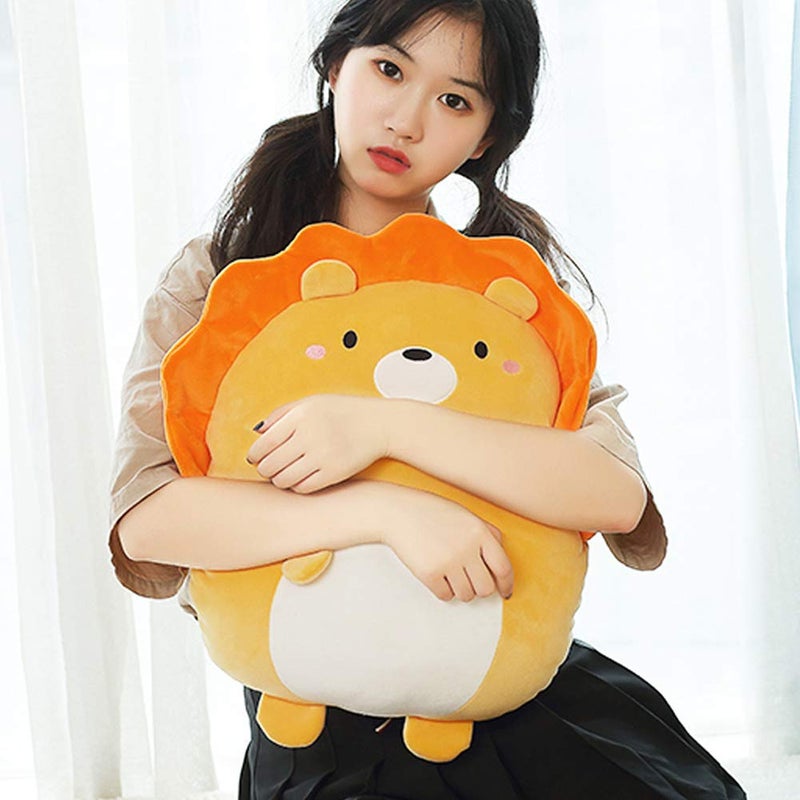 hitoshe Soft Lion Plush Hugging Pillow Lion Stuffed Animal Toy Gifts for Birthday Valentine Christmas 16inch - Image 3