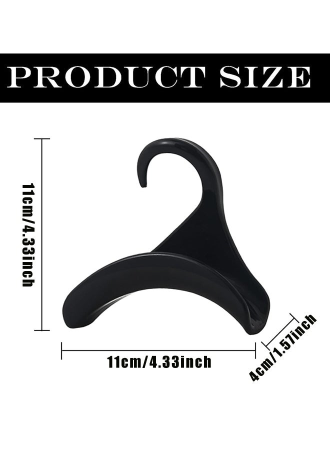 12 قطعة منظم محفظة حامل حقيبة يد قوس خطاف منظم المحفظة لتخزين خزانة المنزل (أسود) - Image 2