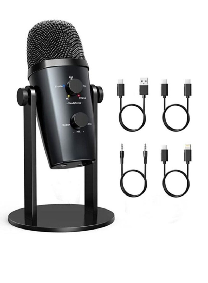 Jmary PW10 Professional Metal Voice Recording Usb Condenser Studio And Podcast Recording Gaming Microphones - Image 1