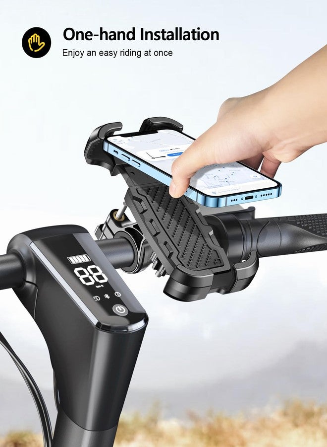 Viccux Motorcycle Phone Mount, Upgrade [Never Fall Off] [0 Shake] Bike Phone Mount, [3s Put & Take] 360° Rotatable Phone Holder for Motorcycle Bike Bicycle Scooter Compatible with Cellphones 4.7-6.8” - Image 4