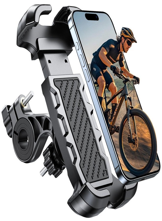 Viccux Motorcycle Phone Mount, Upgrade [Never Fall Off] [0 Shake] Bike Phone Mount, [3s Put & Take] 360° Rotatable Phone Holder for Motorcycle Bike Bicycle Scooter Compatible with Cellphones 4.7-6.8” - Image 1