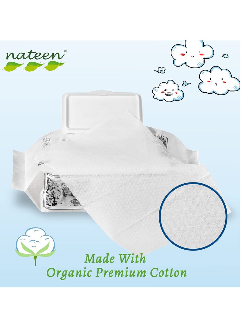 Nateen Baby Wipes,80s x 3 Packs(240 wipes),Pure Water Wipes for Baby,Multi Purpose Cleaning Baby Wet Wipes With Aloe Vera Extract for Sensitive Skin. - pzsku/Z52B5E55019721987F963Z/45/_/1702786621/8b7140e3-501e-4ffe-a1a7-013e72fb306d