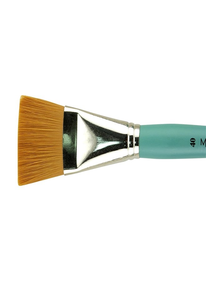Creative Mark Art Supplies Large Mural Synthetic Golden Taklon Paint Brush - Flat #40 - Artist Supplies for Acrylics, Watercolors, and Oils - Durable, Resilient, Seamless Ferrules - Image 2