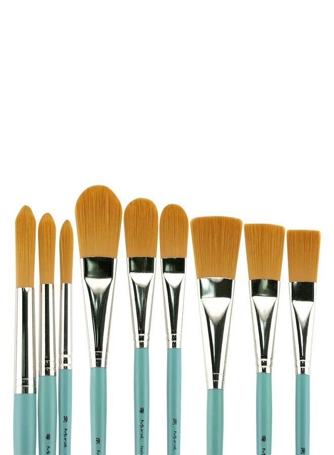 Creative Mark Art Supplies Large Mural Synthetic Golden Taklon Paint Brush - Flat #40 - Artist Supplies for Acrylics, Watercolors, and Oils - Durable, Resilient, Seamless Ferrules - Image 4