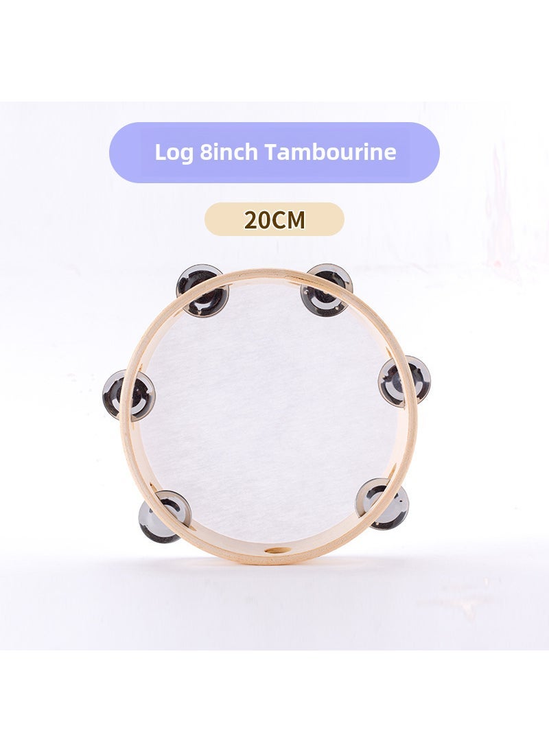 Generic Orff Percussion Instrument Set for Elementary One log 8-inch tambourine 