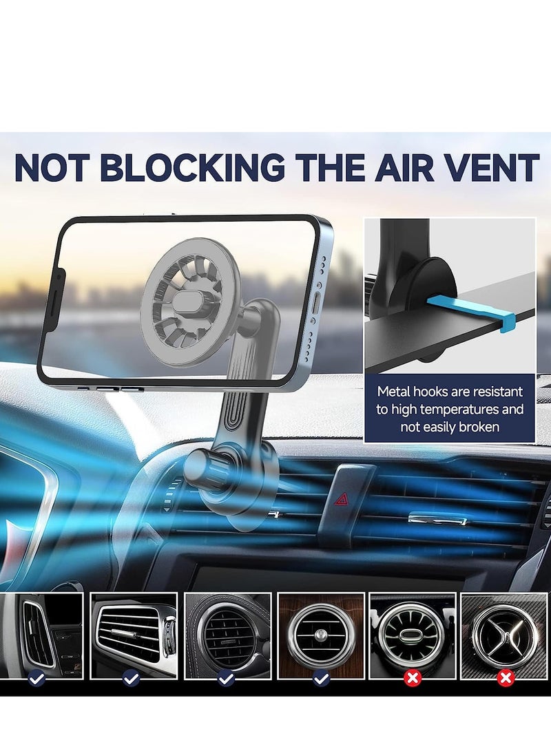 SYOSI Fits MagSafe Car Mount Strong Magnetic Phone Holder for iPhone, HandsFree Dashboard iPhone Accessories 14 Pro Plus 12/13 All Phones - Image 5