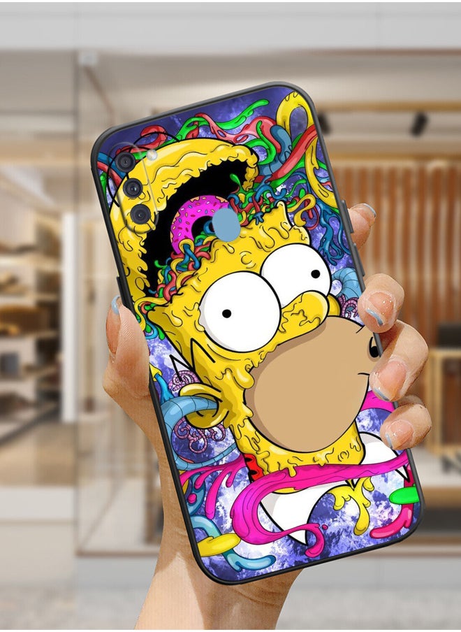 Generic - Protective Shockproof Case Cover For Samsung Galaxy A11(EU) The Simpsons cartoon art design Drawing - Image 1