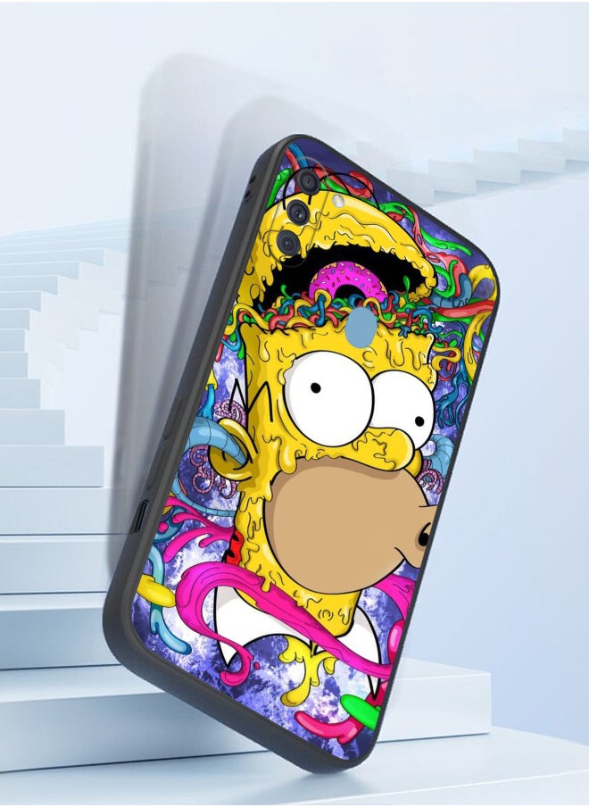 Generic - Protective Shockproof Case Cover For Samsung Galaxy A11(EU) The Simpsons cartoon art design Drawing - Image 1