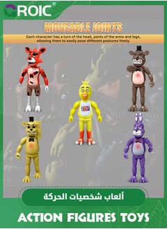 GROIC 5 Pcs Action Figures Set, 6.14 Inches Movable Joints Collectible Toys Set with Light for Toys Dolls Gifts Cake Toppers, Action Figures Toys Dolls Set with Light  - Image 4