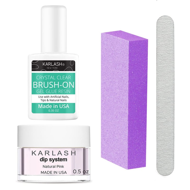 Karlash Nail Repair Kit for Broken Cracked Split Nails. Emergency Easy Quick Fix (Natural Pink) - Image 1