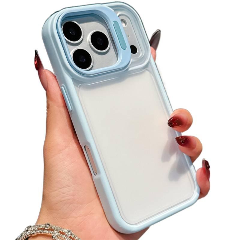 Silicone Protective Case for iPhone 17 / 17 Air / 17 Pro / 17 Pro Max with Kickstand and Skin Feel plus Shockproof plus Drop Protection in Blue - Veloris - Image 1