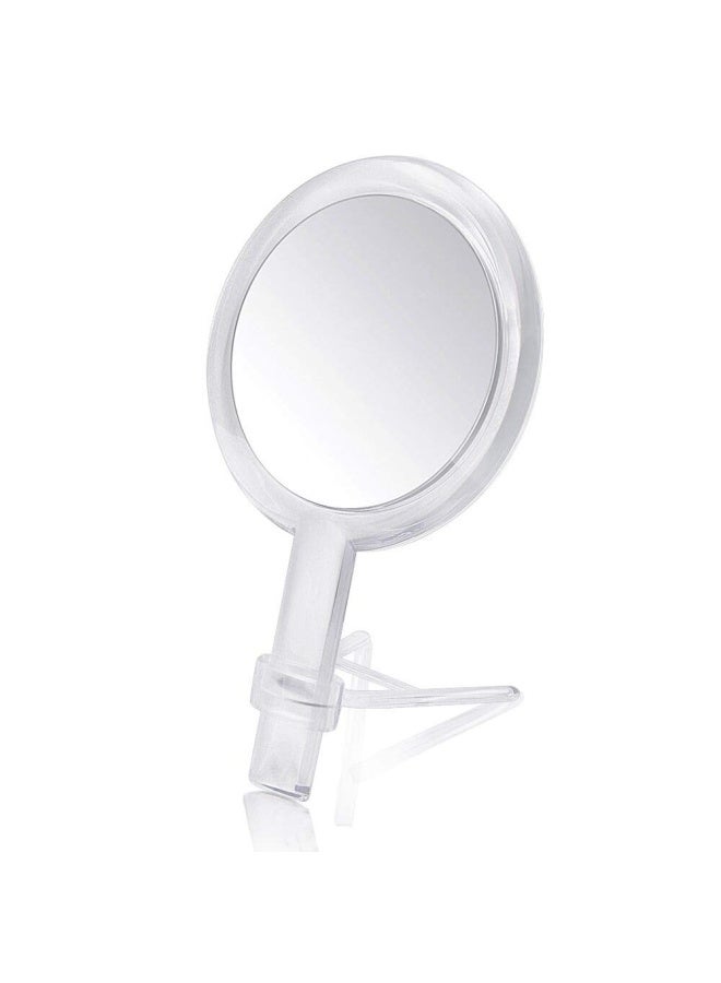Gotofine Double Sided 1X - 7X Magnification Hand Held Makeup Mirror With Stand Clear 7X - Image 1
