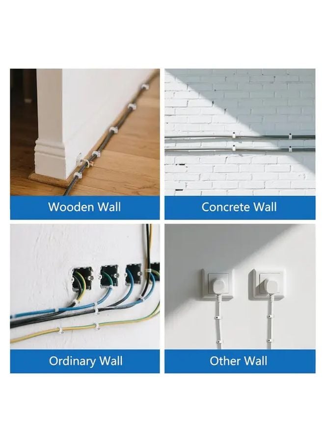 400 Pcs Cable Clips 4mm 6mm 8mm 10mm Strong Nails Durable Wire Management Organizer - Image 5