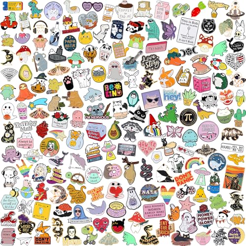 SINCCO 20/40/50 PCS Cute Enamel Backpack Pins, Funny Enamel Pins Bulk Set Cool Button Pins Aesthetic Brooch Lapel Pins Anime for Backpacks, Jackets, Hats, Kids, Girls(Style-20) - Image 1