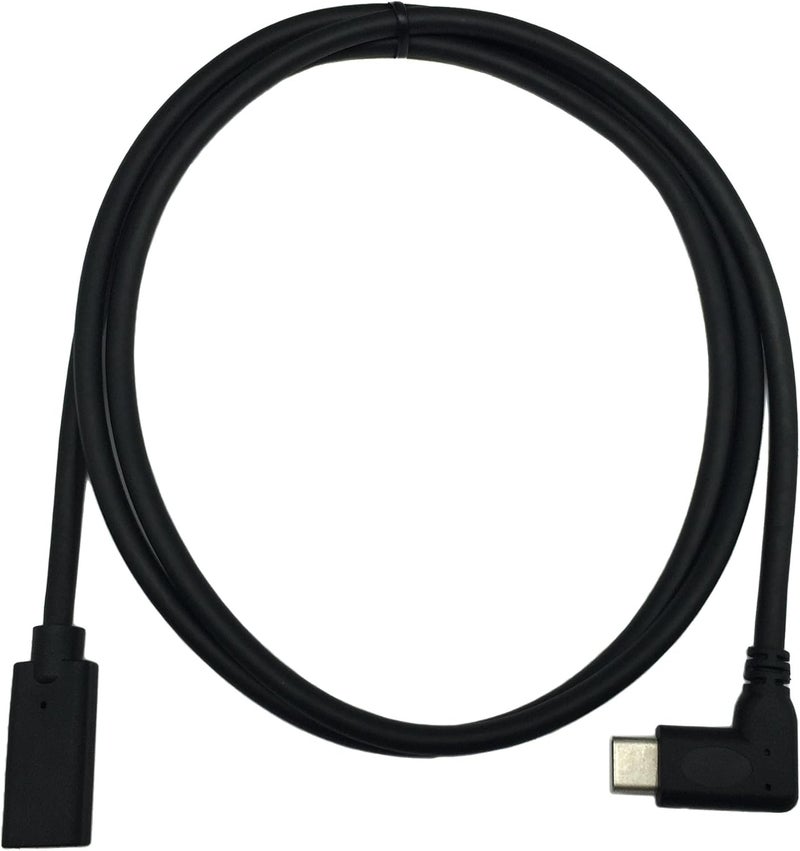 CERRXIAN USB Type C Extension Cable 1m 3ft 90 Degree USB 31 Type C Male to Female Charge and Data Sync Extension Cord - Image 3