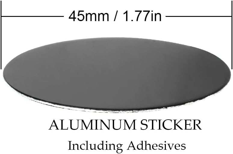 RTRHINOTUNING 4pcs 45mm/1.77in Wheel Center Caps Stickers Black Aluminum Emblems Decals - Image 2