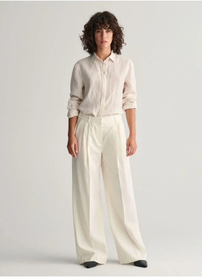 غانت Gant Regular Fit Striped Linen Shirt