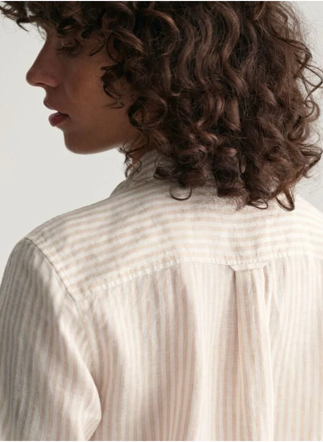 غانت Gant Regular Fit Striped Linen Shirt