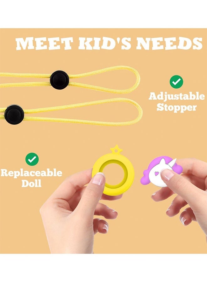 Lemon 2 Pack Silicone Case for Apple Air Tag Toddler for Girls (Pink, Yellow) - Image 4