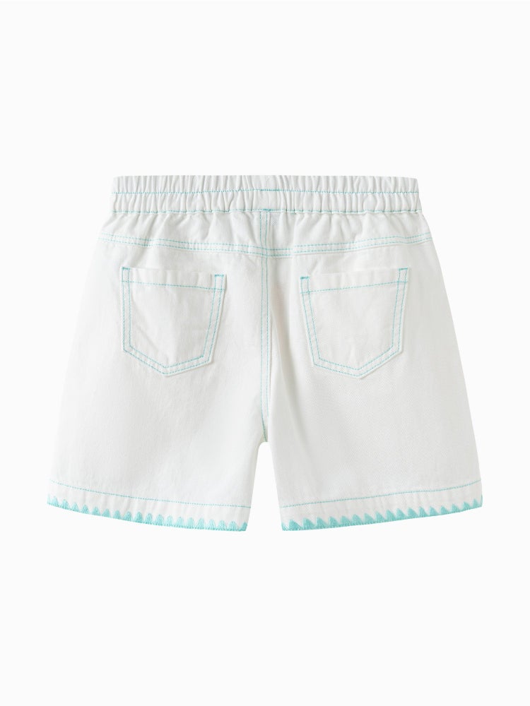 Balabala Girls' Embroidered Shorts - With Front And Back Pockets And Elastic Waist - Image 5