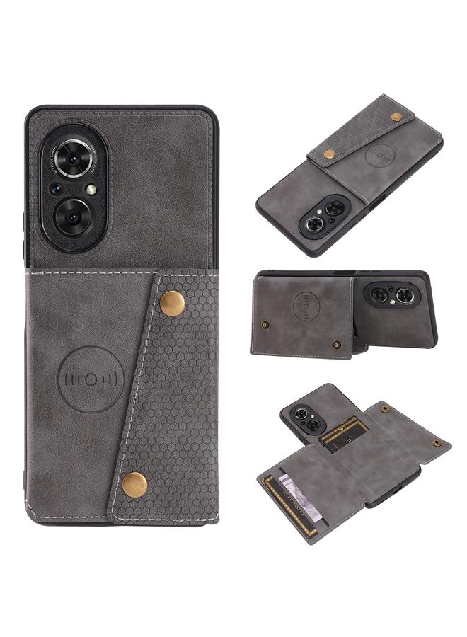S-TOP Case For Huawei Nova 9 SE Double Buckle PU + TPU Shockproof Magnetic Phone Case - Image 1