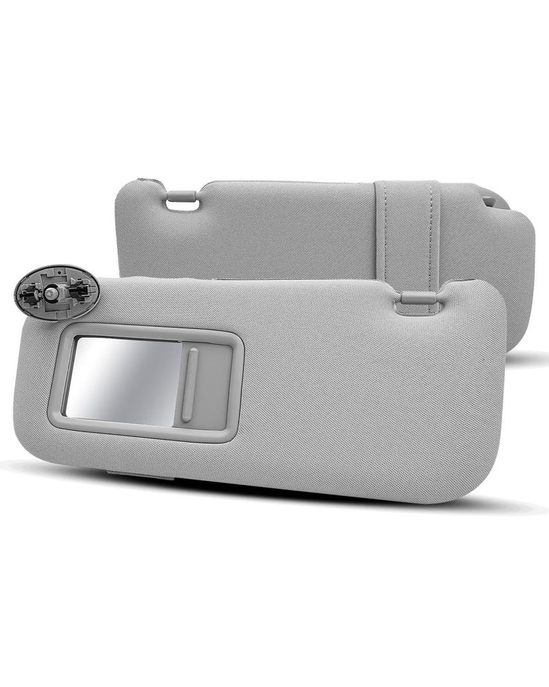 ULZOZN Driver Side Sun Visor Fit for Toyota Corolla 2007 2008 2009 2010 2011 2012 2013, Front Left Sun Protection Shade Replace 74320-02711-E0 7432002711E0 Gray Cloth - Image 1