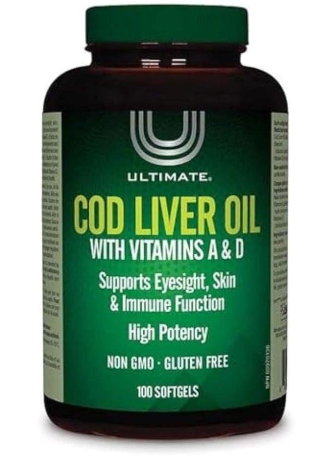 Ultimate Cod Liver Oil With Vit. Aand D Supports Eye Sight Eye Sight Improvement Liver Oil  - Image 1