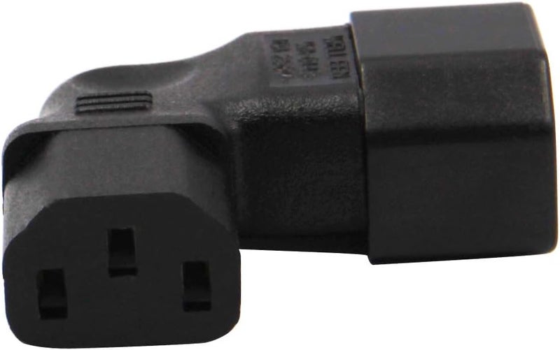 WYMECT 2-Pack Left Angle IEC C14 to C13 Power Adapter PDU Plug for LCD Wall Mount TV - Image 3