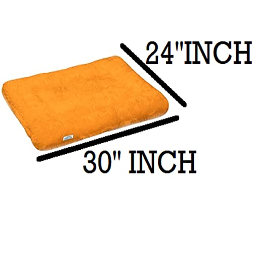 NEXTGO Floor Seat Cushions Yoga Meditation Mat Pooja aasan Soft Extra Comfortable Feather Touch Last Long Upto Washable Material Size 24 x 30 Inch 2 x 2.5 Fit Color Orange - Image 3