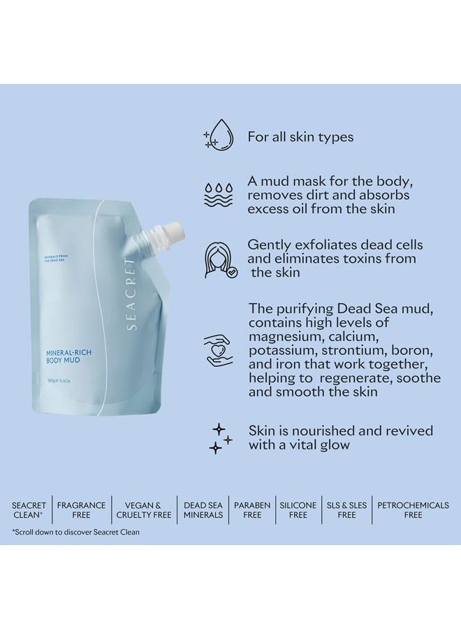 Seacret Dead Sea Mud - Mineral Rich Body Mud Treatment (Concentration of 99%) Removes Excess Oil and Dead Skin Cells (10.6 oz.) - Image 4