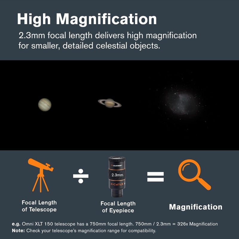 Celestron 93420 X-Cel LX Series - 1.25'' Eyepiece, 2.3 mm - Image 4