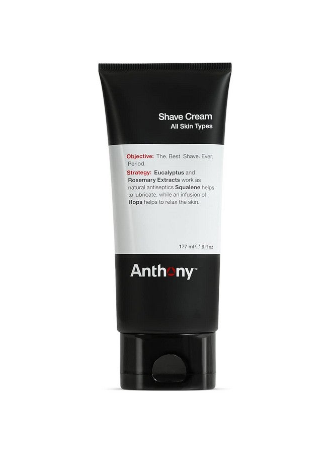 Anthony Nthony Shaving Cream Mens Sensitive Skin: Squalane Eucalyptus Spearmint And Rosemary Extracts Help Soothe Refresh Cool And Condition Your Skin For Shave 6 Fl Oz - Image 2