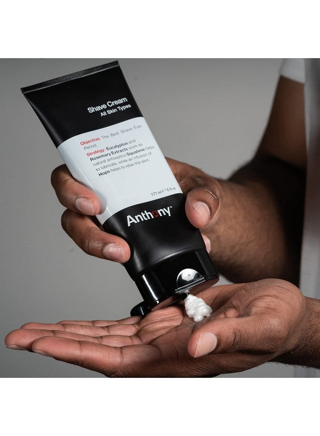 Anthony Nthony Shaving Cream Mens Sensitive Skin: Squalane Eucalyptus Spearmint And Rosemary Extracts Help Soothe Refresh Cool And Condition Your Skin For Shave 6 Fl Oz - Image 4