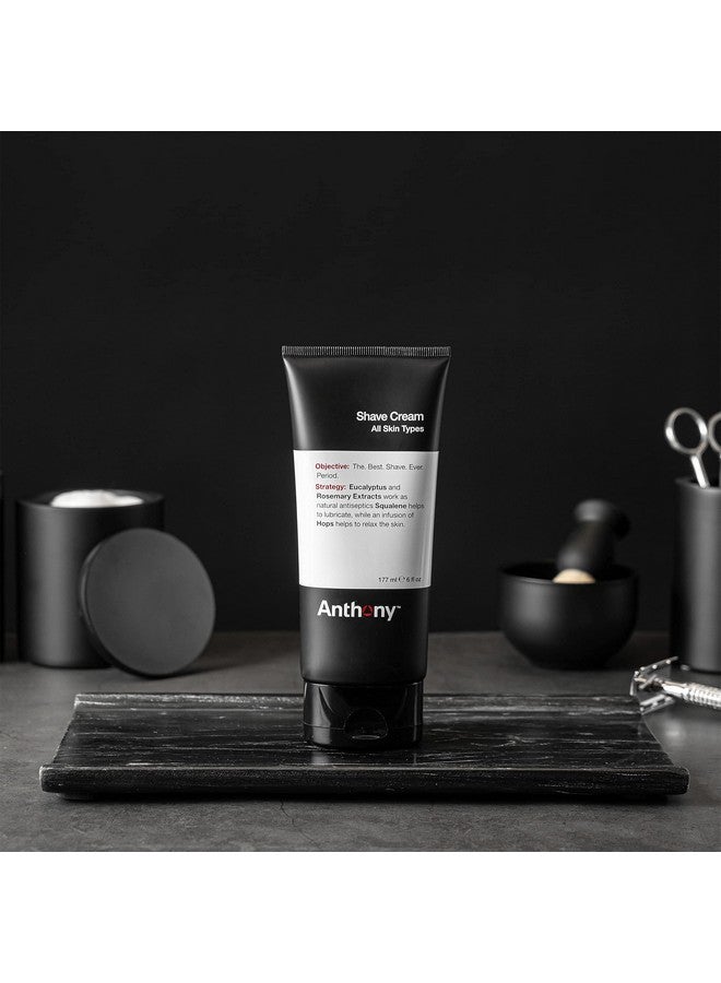 Anthony Nthony Shaving Cream Mens Sensitive Skin: Squalane Eucalyptus Spearmint And Rosemary Extracts Help Soothe Refresh Cool And Condition Your Skin For Shave 6 Fl Oz - Image 3