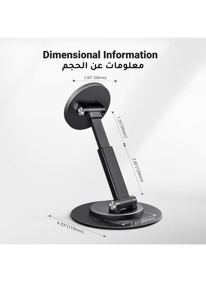 حامل هاتف [متوافق مع MagSafe] [دوار 360°] حامل هاتف محمول قابل لتعديل الارتفاع حامل هاتف MagSafe للمكتب حامل مغناطيسي لهاتف iPhone متوافق مباشرة مع iPhone 16/15/14 - Image 2