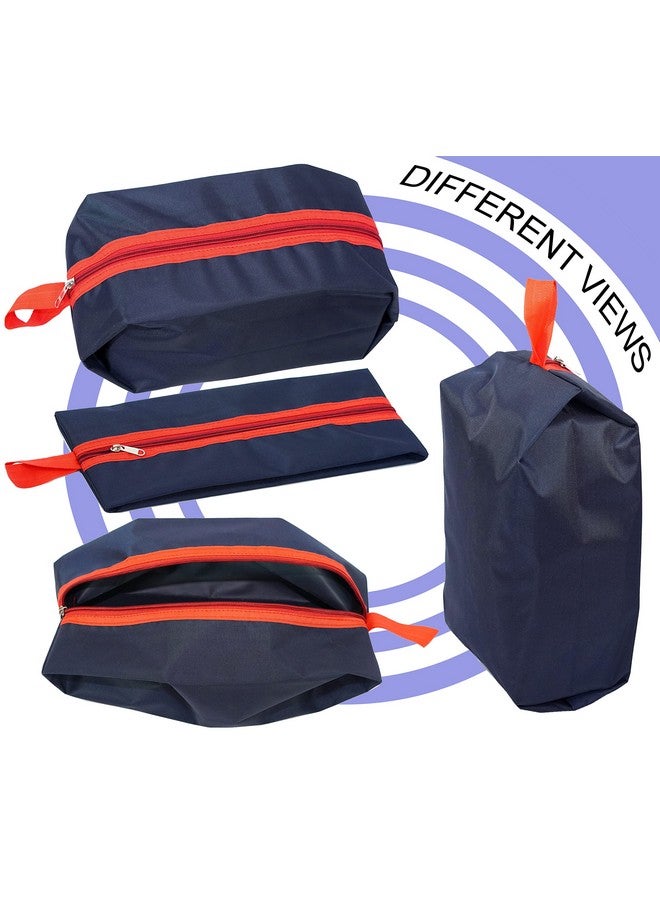 SNDIA Pack of 4 Reusable Shoe Bag for Travel & Storage Travel Organizer for Women & Men Travel Accessories Shoe Organizer Shoe Bags Pouches Shoe Cover for Travelling(40x13x18cm, Blue & Red) - Image 4
