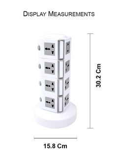 Universal Vertical Tower Power Strip, Multi Socket 110V-250V with 2 USB Ports, Electric Charging Station Surge Protector, Suitable For Any Country - pzsku/Z52B6C8E069E732610C9EZ/45/_/1703673821/02cc5590-270e-432e-9a91-7319a3a6cb7f