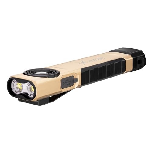 HOTLIGH Rechargeable Flashlight Magnetic - 700 Lumens LED Flashlight with Clip Design, Flat Flashlight for Car Repairing/Camping/Emergency - Image 1