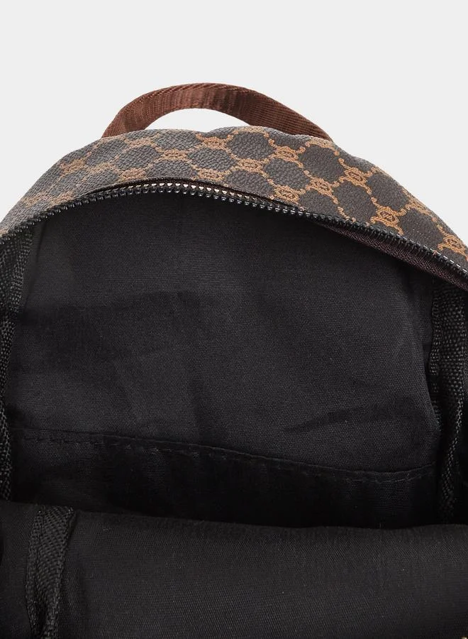 Styli Styli Metal Ribbon Detail Printed Backpack