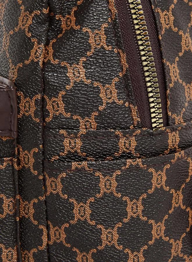 Styli Styli Metal Ribbon Detail Printed Backpack