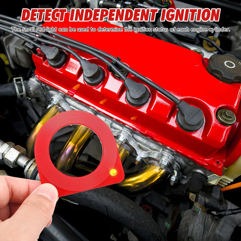 Automotive ECU Induction Coil 2pcs Key Detection Chip Security System Tester Diagnostic Tool Red 7cm 12v - Image 3