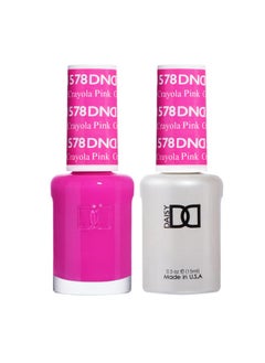 DAISY DND Dnd Gel Polish Set 1 Each Of Pink Gel Polish And Pink Nail Polish 578 Crayola Pink 0.5 Fl Oz  - Image 1