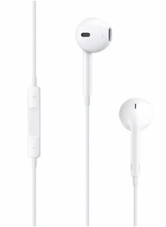Rabos 3.5mm Earphones With Mic Hands-free In-line For Apple iPhone/6S/6 Plus White  - Image 1