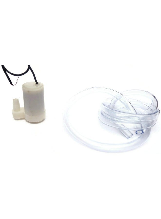 Electronicspices Electronic Spices Mini Water Pump DC 4V 12V Micro Submersible Motor Pump + 1M Clear Vinyl Tubing Flexible PVC Tubing for Fish Tank Fountain Aquarium Garden Plant Flower (1 PUMP + 1 M PIPE) - Image 1