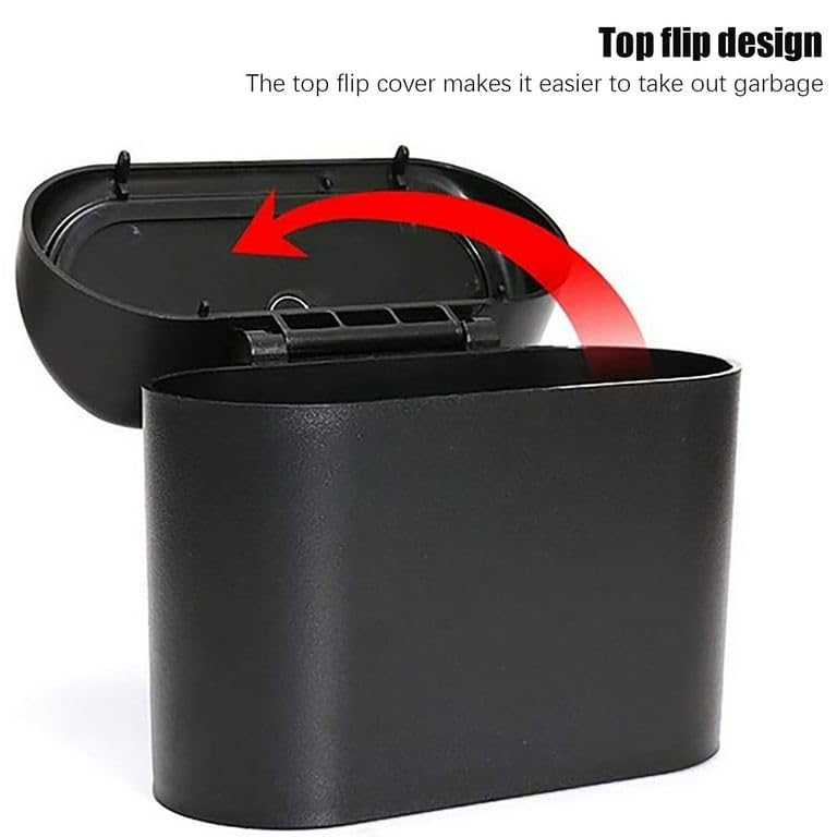 CLOUDTAIL CHOICE CLOUDTAIL CHOICE Car Trash Can with Lid Mini Vehicle Trash Bin Car Dustbin Garbage Organize Trash Bag Automotive Garbage Can Bin Trash Container for Auto Cars Home Office Multicolor Pack Of 1  - Image 5