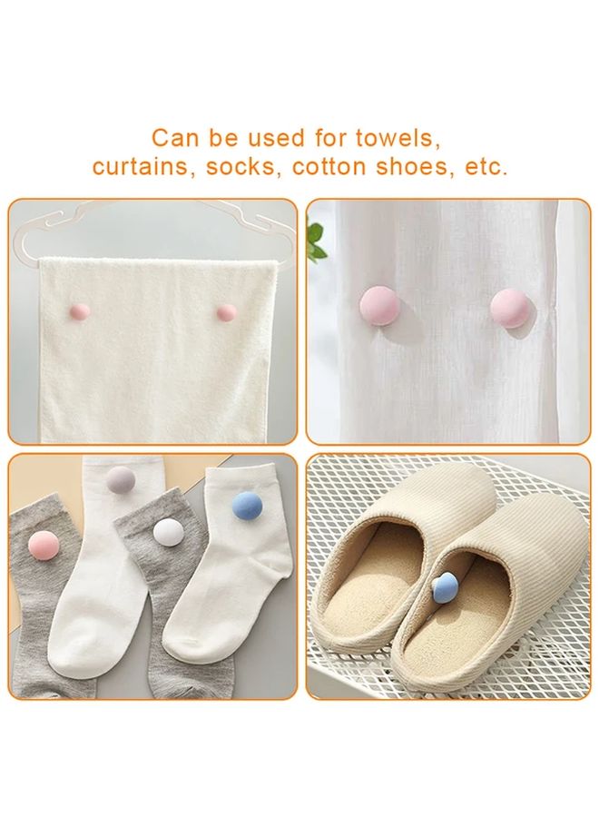 غطاء كوخ مضاد للانزلاق من الماكرون باللون الأبيض (4 قطع) لحامل البطانيات - Image 3