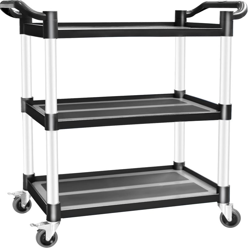 ANRYAGF ANRYAGF 3 Tier Rolling Cart with Lockable Wheels Heavy Duty  510 lbs Capacity 169 D x 315 W x 395 H 