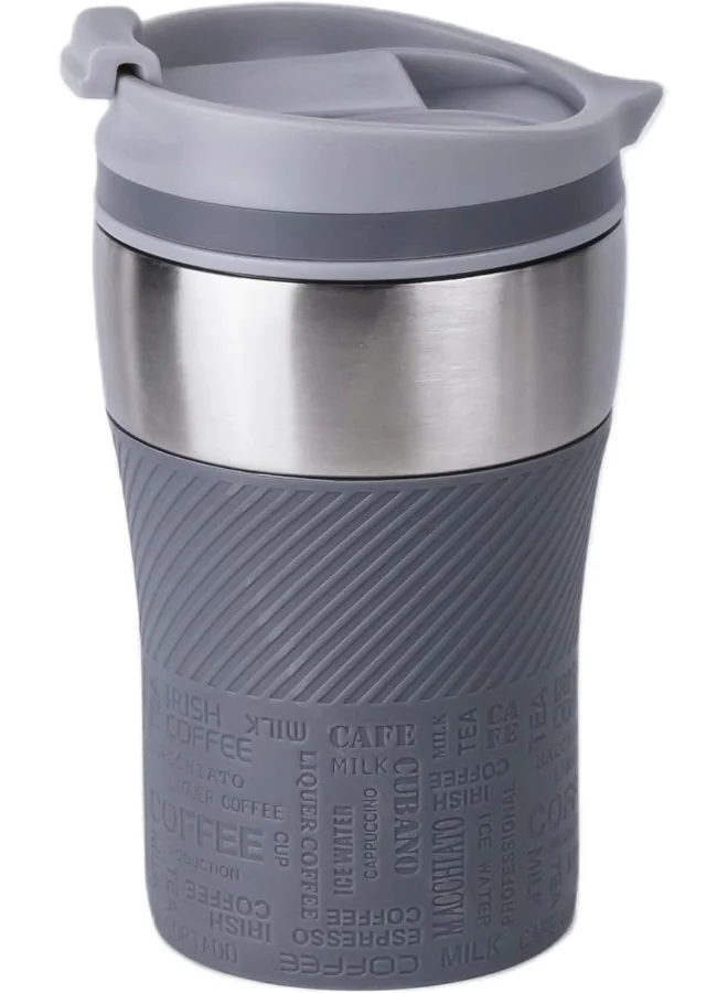 Nessan Insulated Stainless Steel Vacuum Mug, 240ml – Grey, Keeps Drinks Hot or Cold